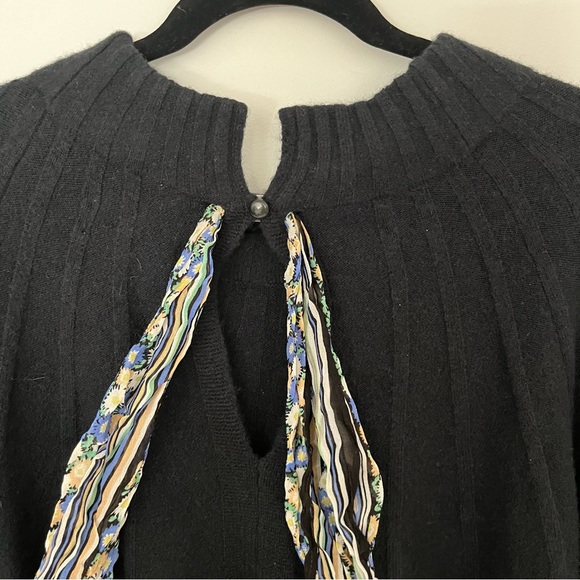 Anthropologie Liora Tie Back Sweater 3X Wool Plus Slouchy Pullover - Picture 10 of 12